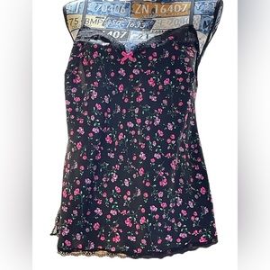 Victoria’s Secret black floral camisole size L